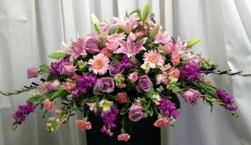 Casket Spray of Pinks & purples